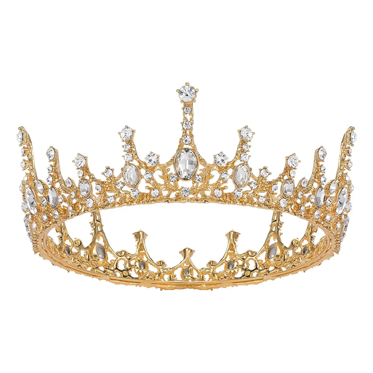 European & American Golden Crown Headwear for Bride & Party