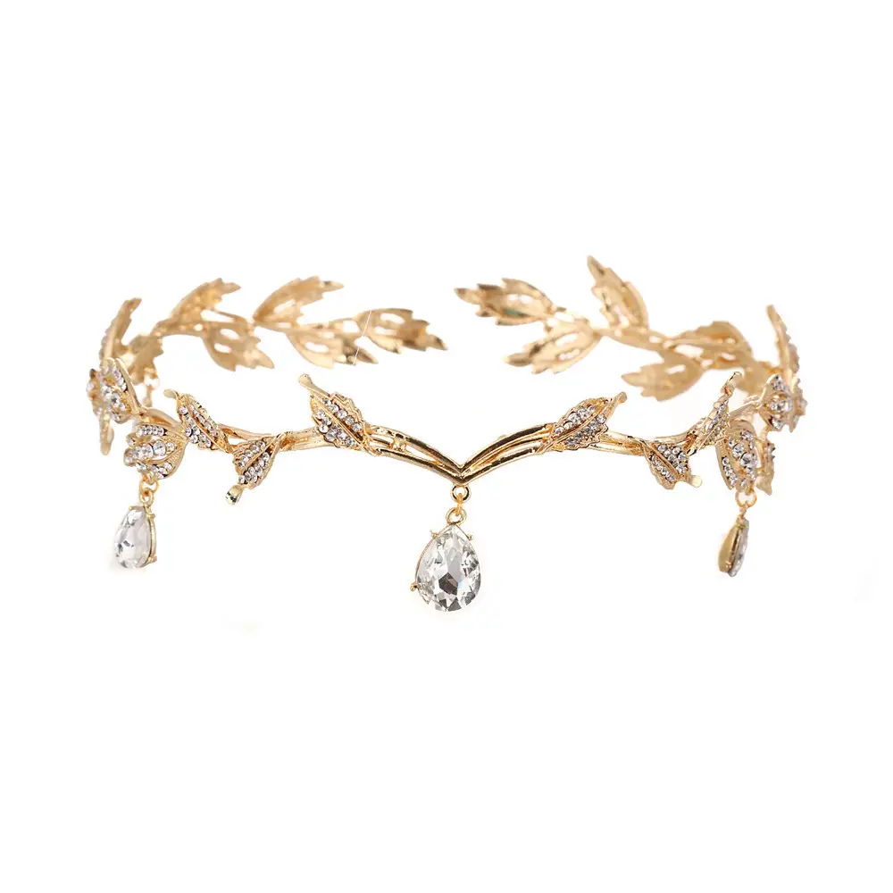 European & American Golden Crown Headwear for Bride & Party — feature 2