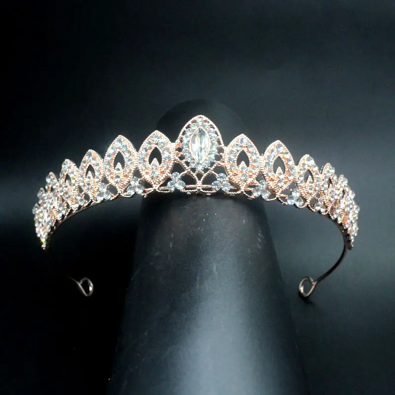 European & American Golden Crown Headwear for Bride & Party — feature 3