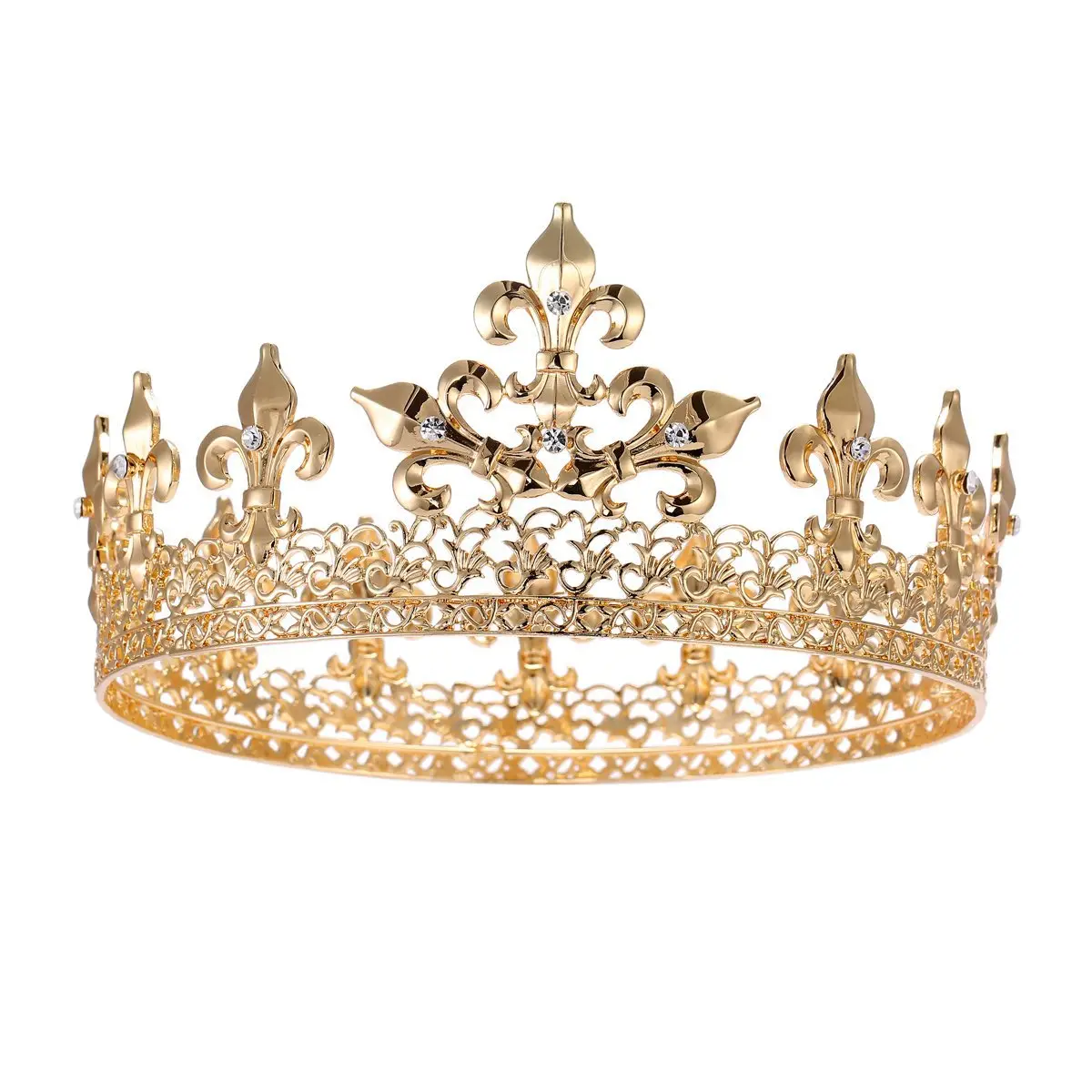 European & American Golden Crown Headwear for Bride & Party — feature 4