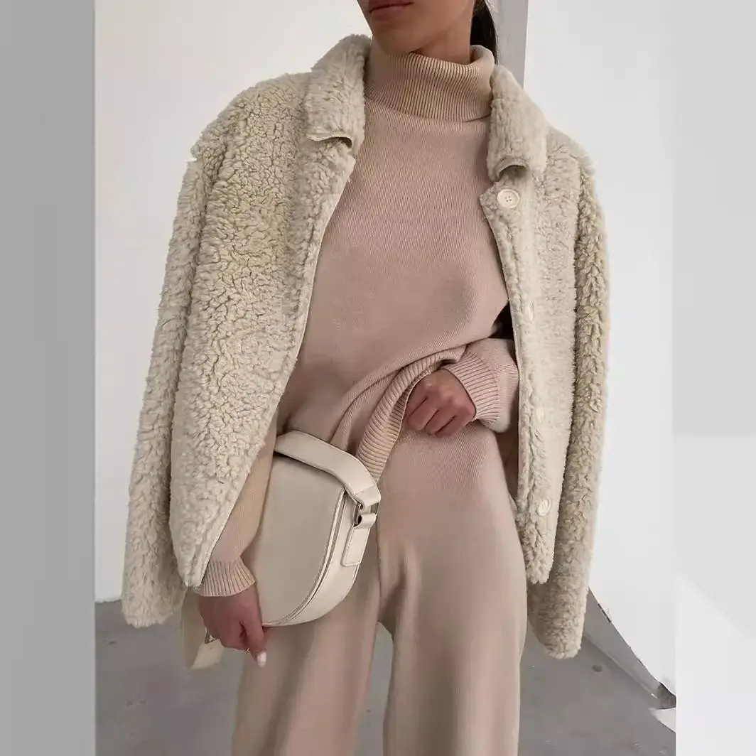 2025 Long Sleeve Brown Wide Leg Pants for Women - Image 7