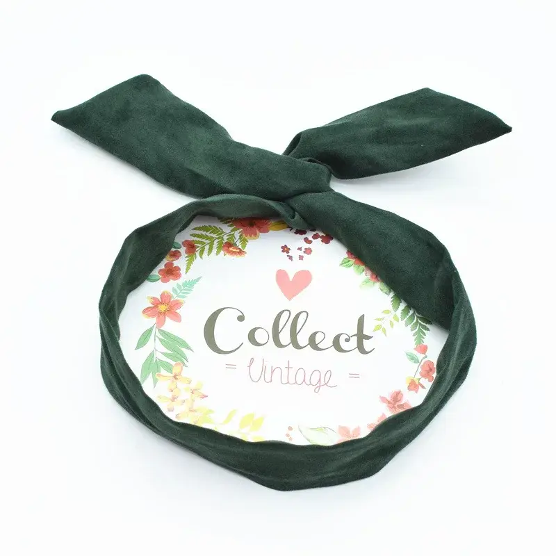 Korean Suede Vintage Hair Band with Rabbit Ears — feature 11