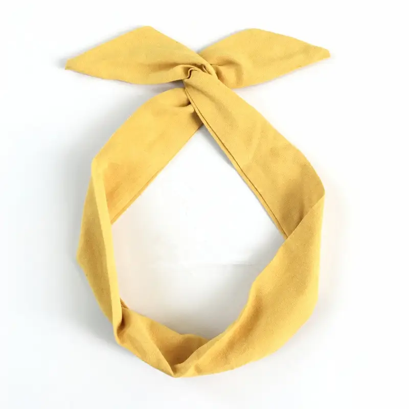 Korean Suede Vintage Hair Band with Rabbit Ears - Image 7