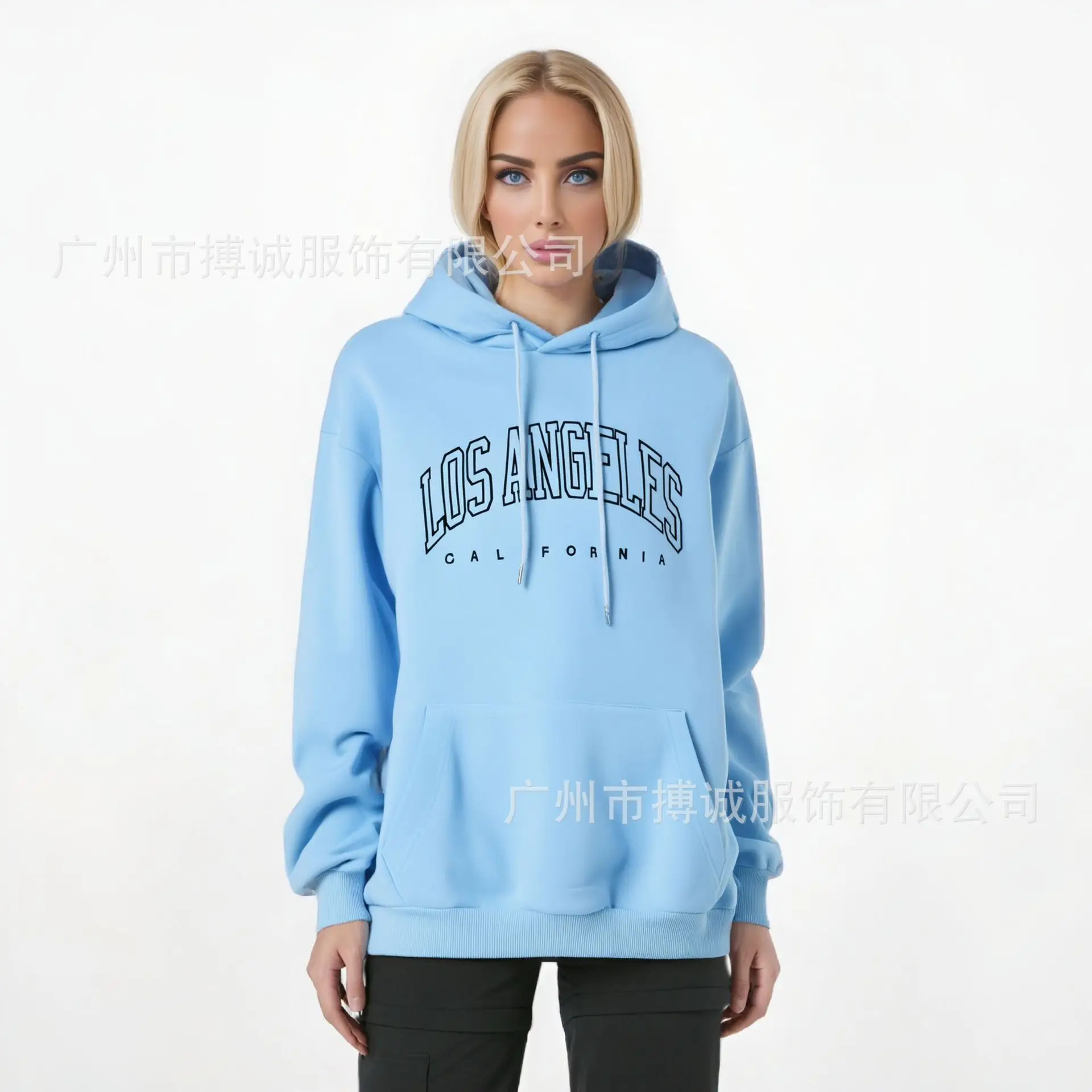 Women's Los Angeles Hoodie Velvet Sweatshirt