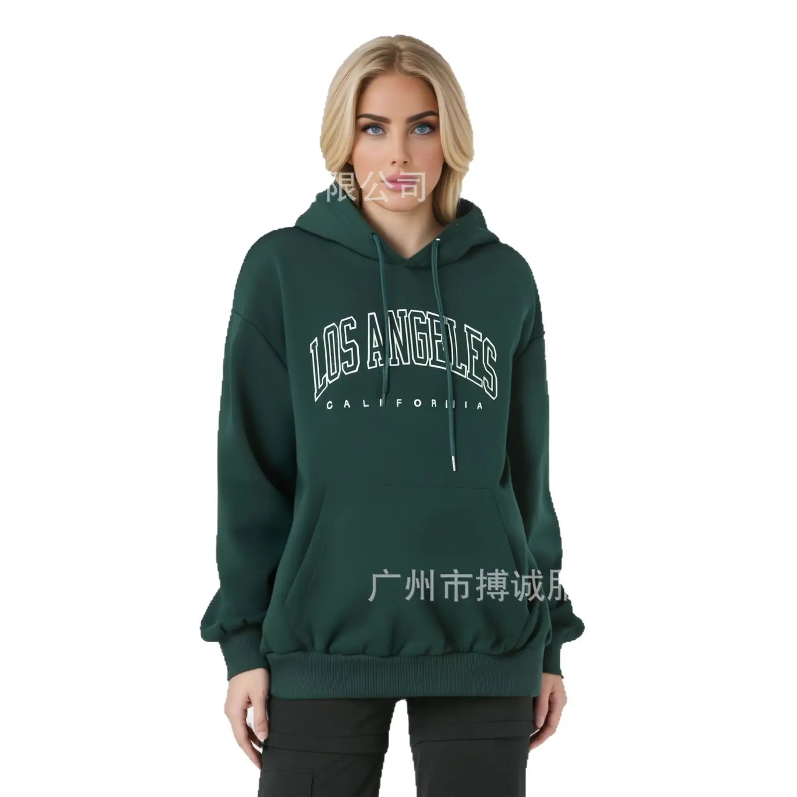 Women's Los Angeles Hoodie Velvet Sweatshirt