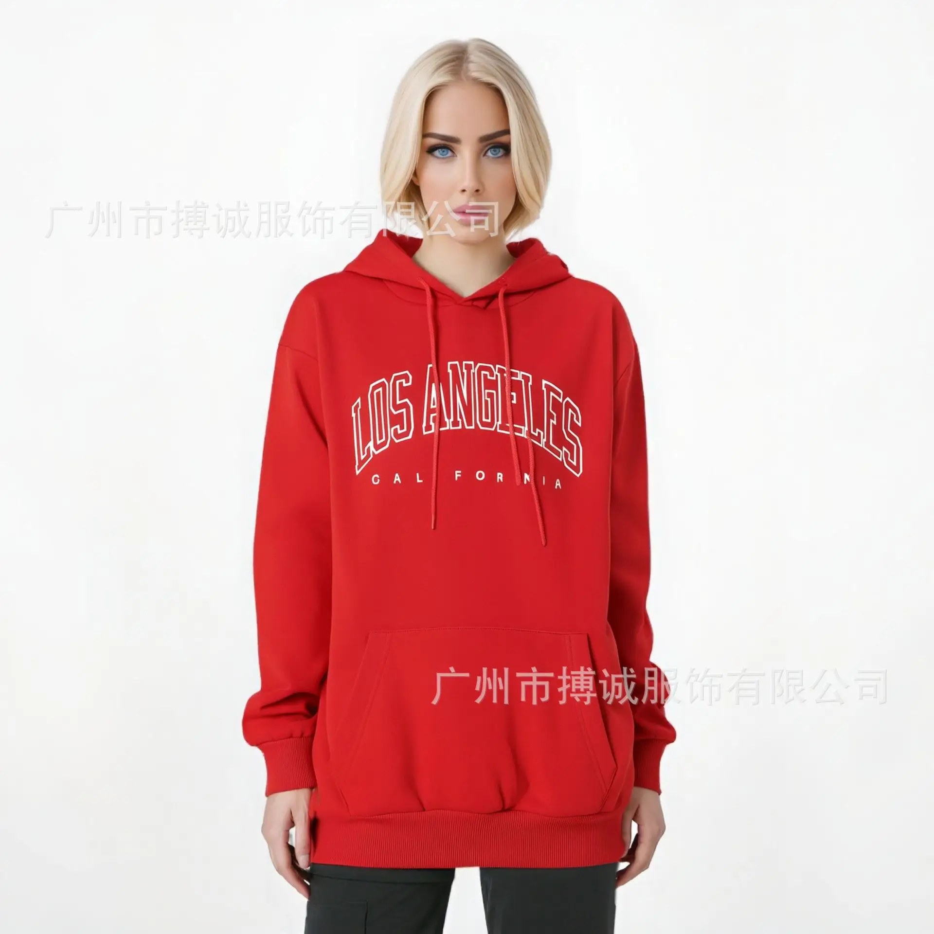 Women's Los Angeles Hoodie Velvet Sweatshirt