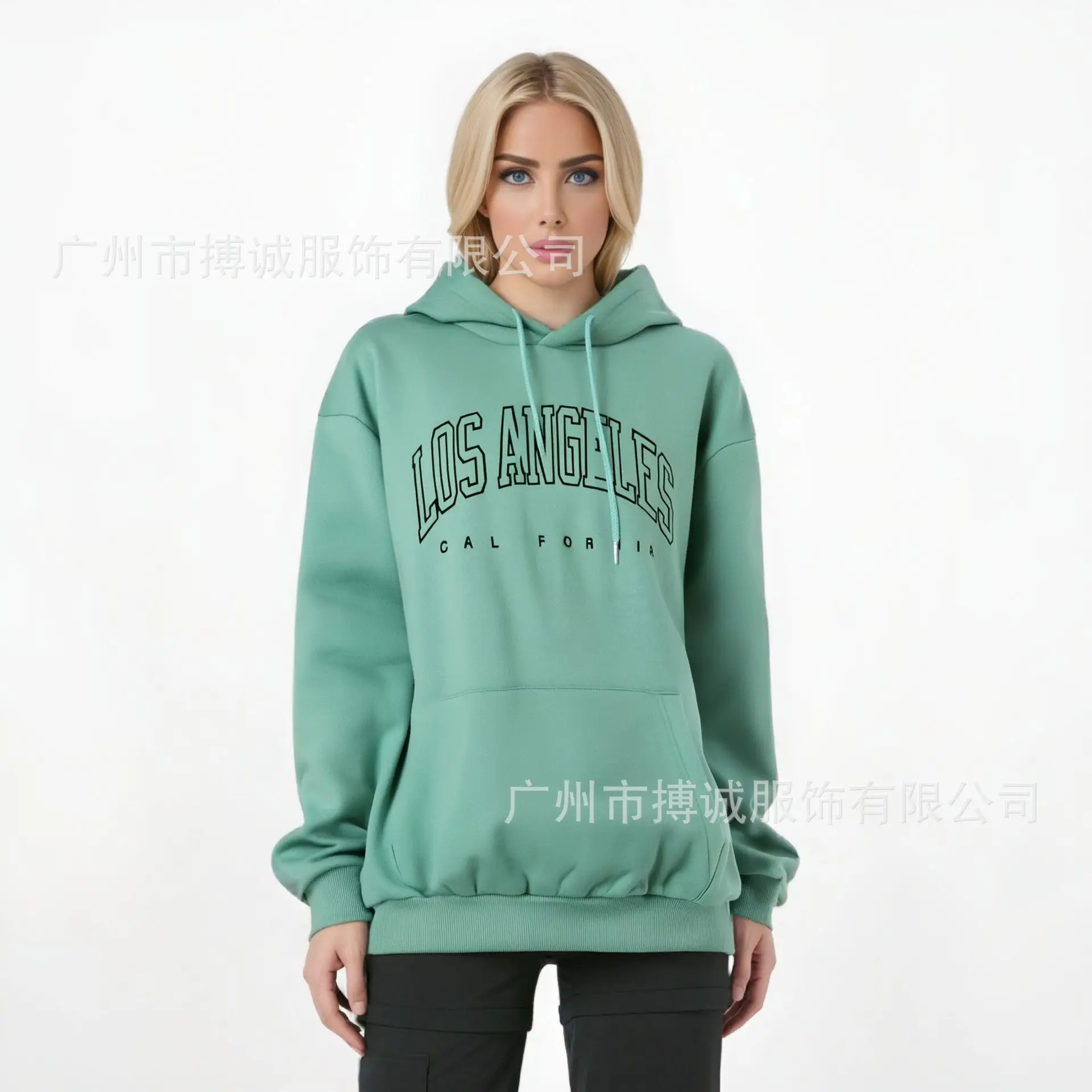 Women's Los Angeles Hoodie Velvet Sweatshirt