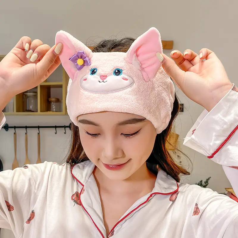 Sweet Cat Face Wash Headband for Girls - Image 4