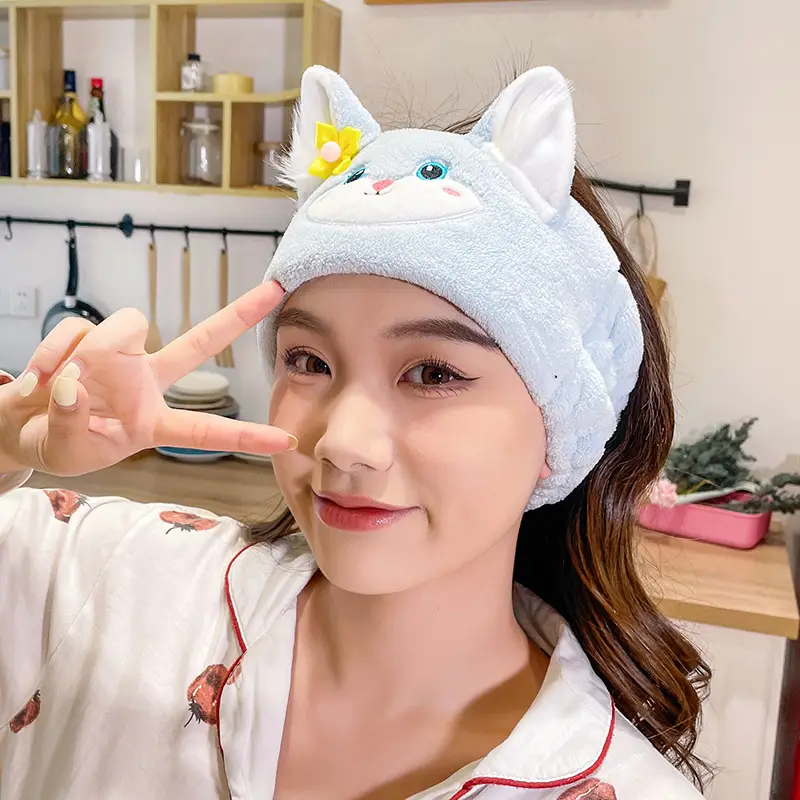 Sweet Cat Face Wash Headband for Girls - Image 5