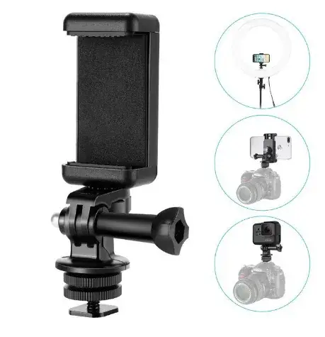 Universal U-Shaped Clip Tremolo Selfie Bracket Blue - Image 11