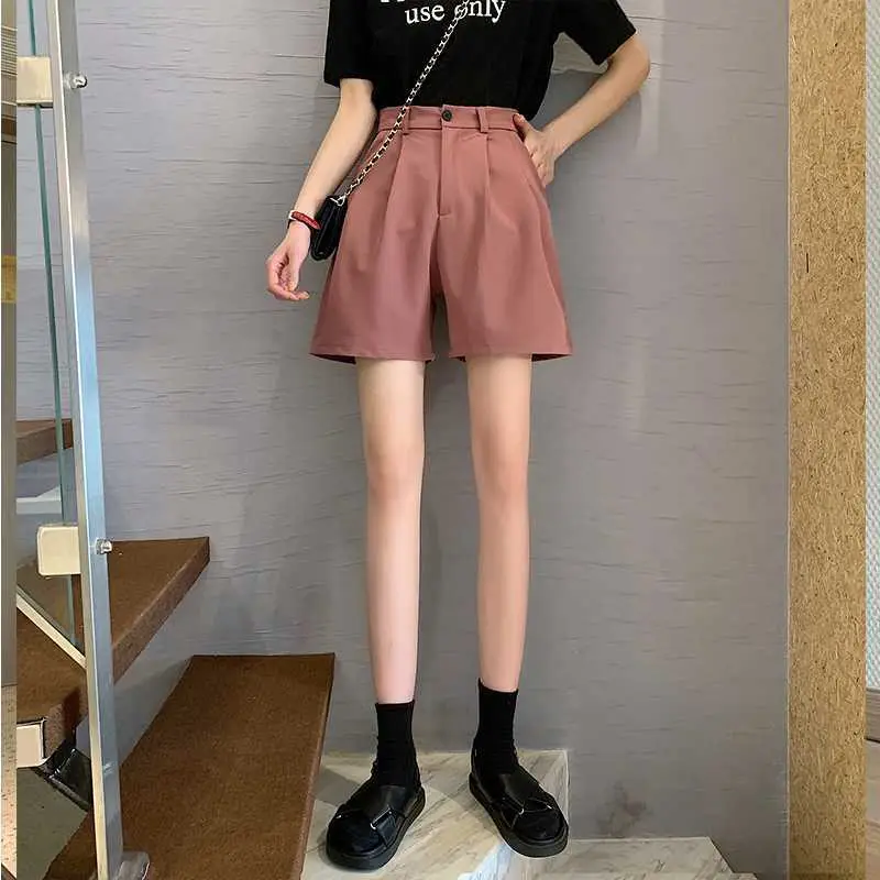 Women 2021 Casual Crop Shorts Set High Waist Slimming - Image 6