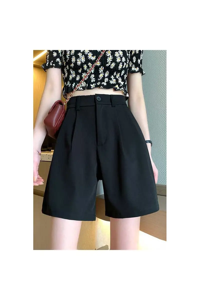 Women 2021 Casual Crop Shorts Set High Waist Slimming — feature 6
