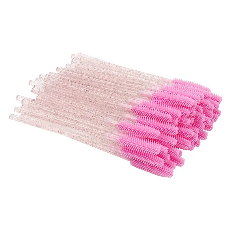 Crystal Rod Eyelash Brush Set Pink 10.8cm
