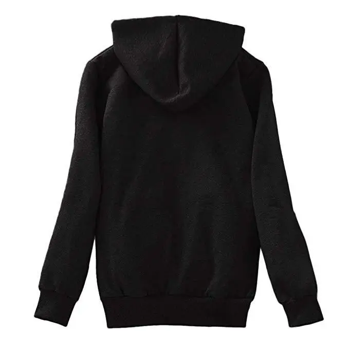 Women's Maroon Plush Hooded Sweatshirt Jacket Plus Size — feature 51