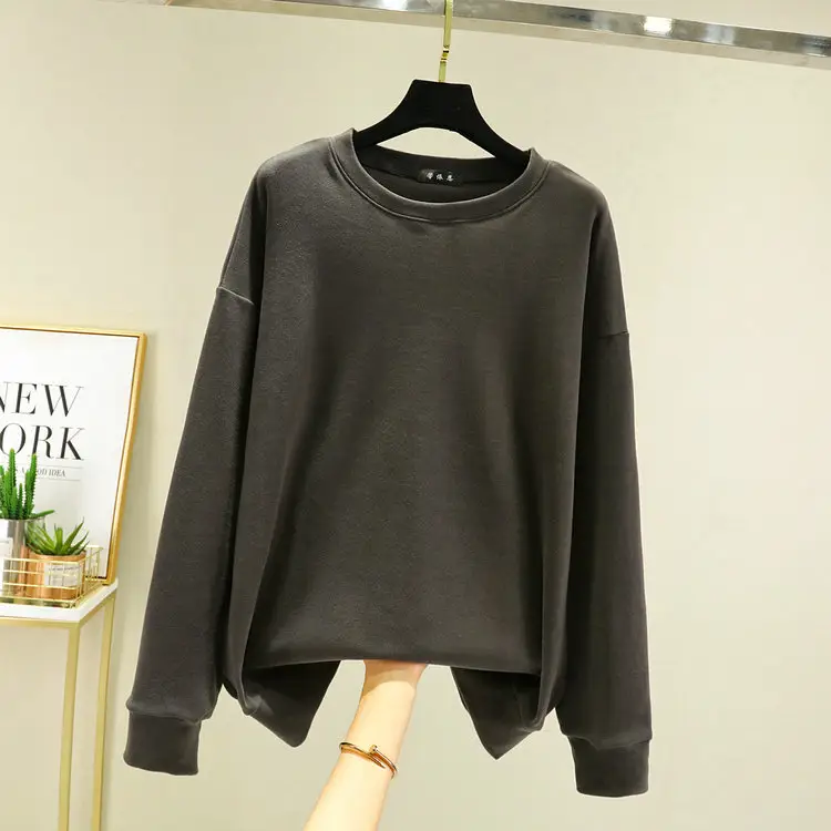 Women Fleece Lined Sweater Large White