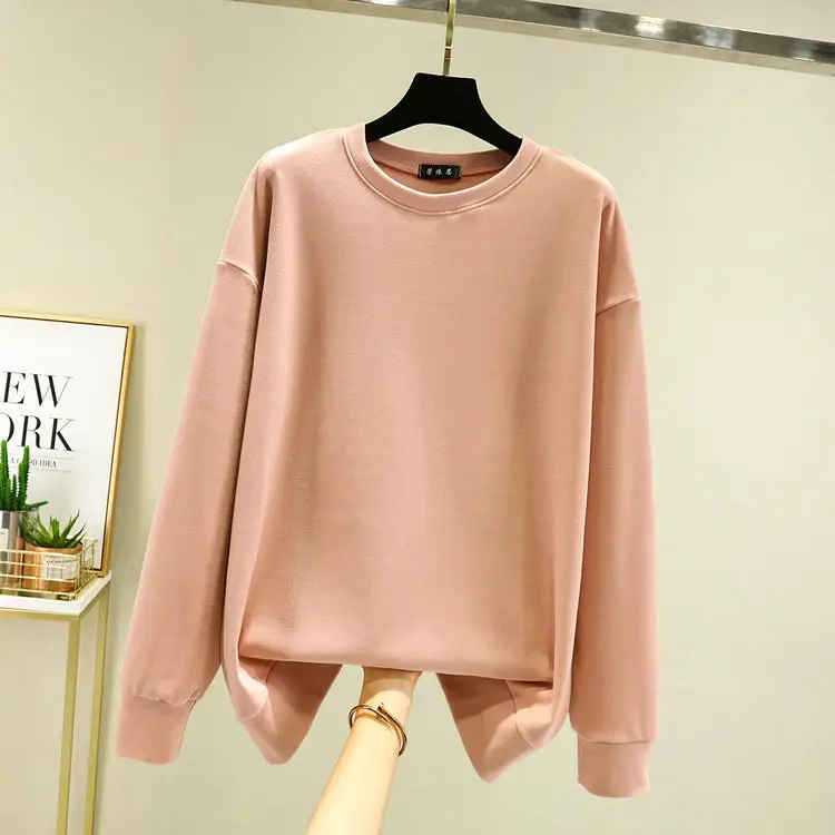Women Fleece Lined Sweater Large White