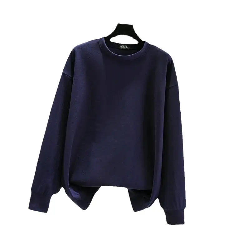 Women Fleece Lined Sweater Large White