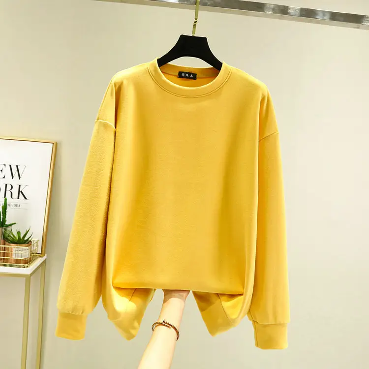Women Fleece Lined Sweater Large White
