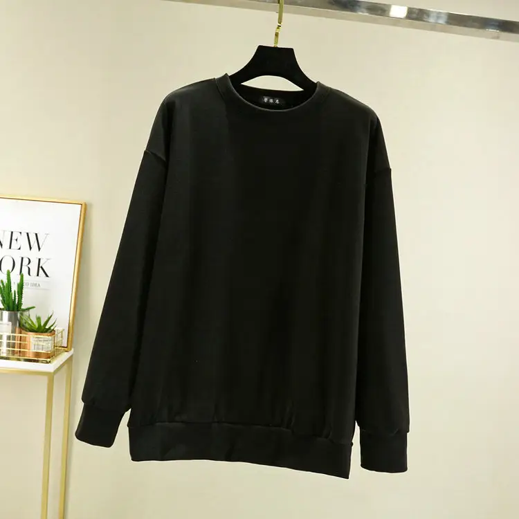 Women Fleece Lined Sweater Large White