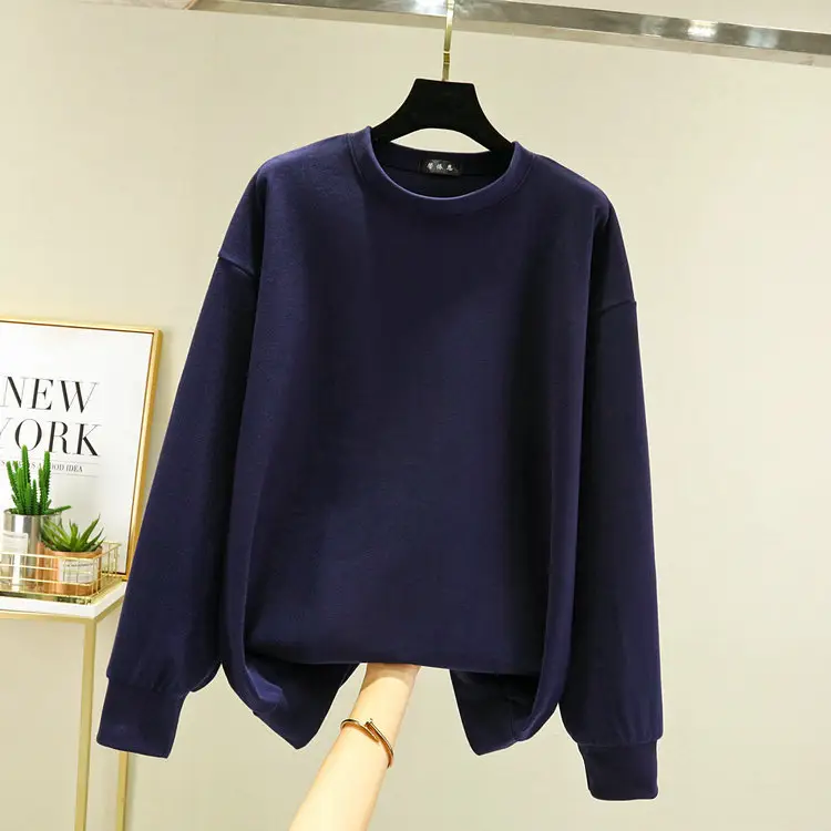 Women Fleece Lined Sweater Large White