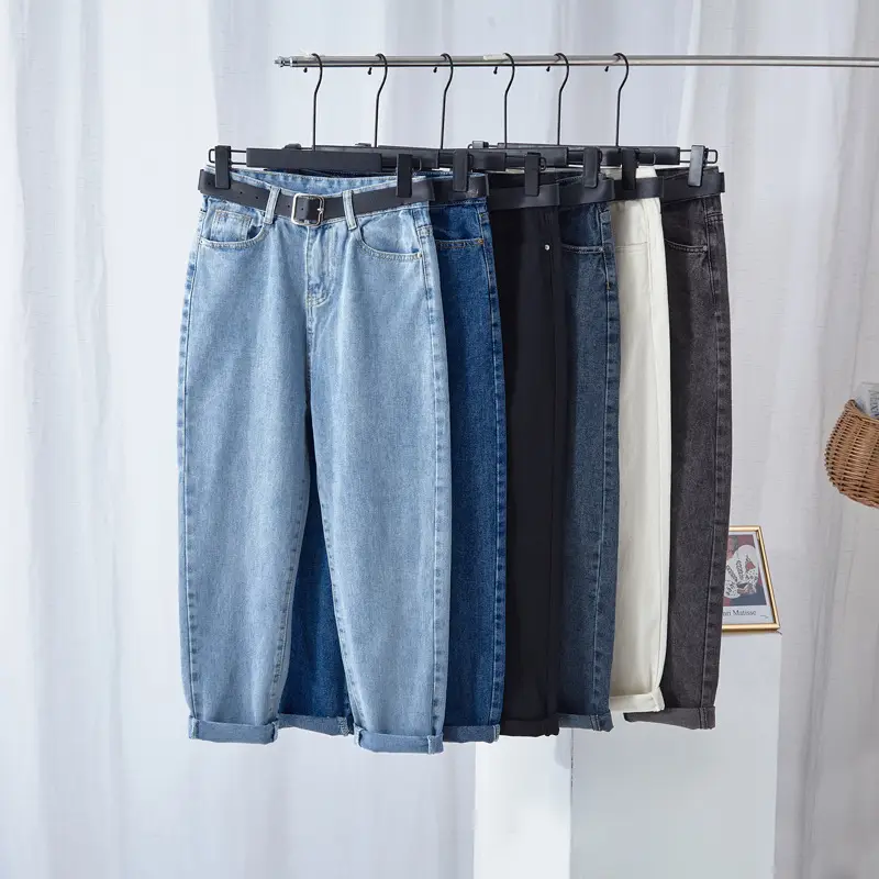 Retro High-Waisted Dad Jeans Women 2021 New - Image 8