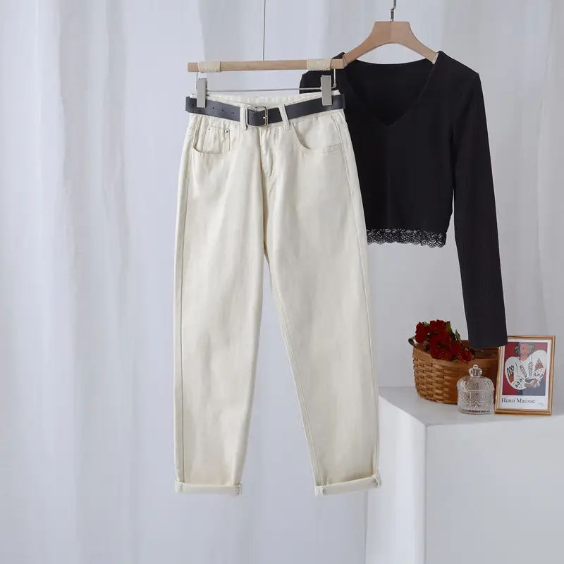 Retro High-Waisted Dad Jeans Women 2021 New - Image 6