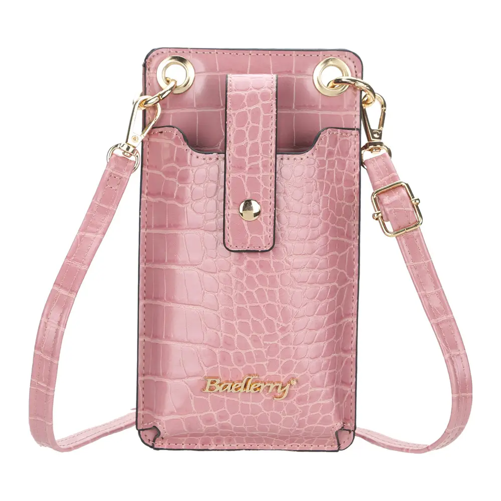 Women's Multi-Function Card Bag with Vertical Zipper & Shoulder Crossbody - Image 3