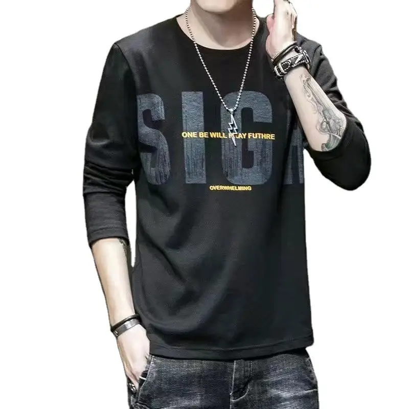 2025 Men Long Sleeve T-Shirt Mint Green Loose Fit - Image 11