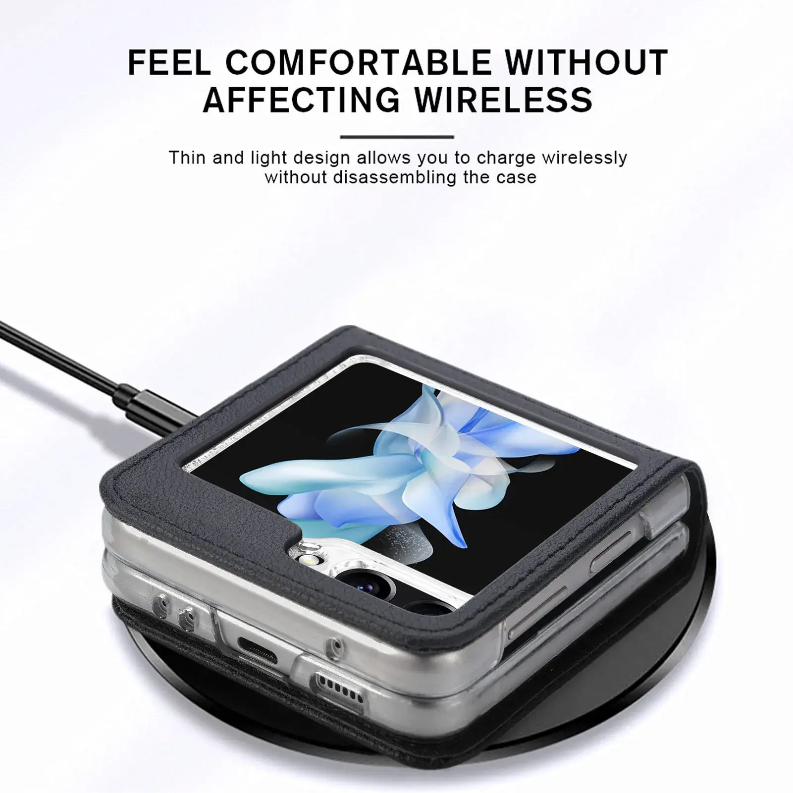 Red Foldable Leather Phone Case for Samsung Zflip7 & Zflip6 - Image 10