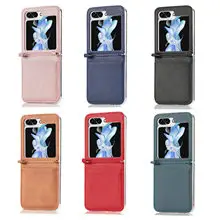 Red Foldable Leather Phone Case for Samsung Zflip7 & Zflip6 — feature 1