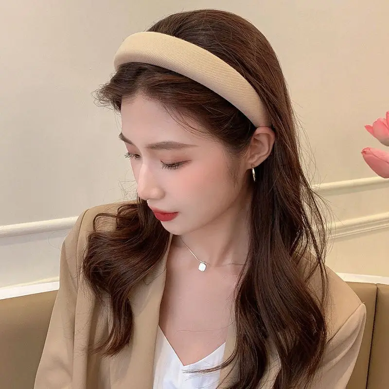 Wide-brimmed Sponge Hair Hoop for Women