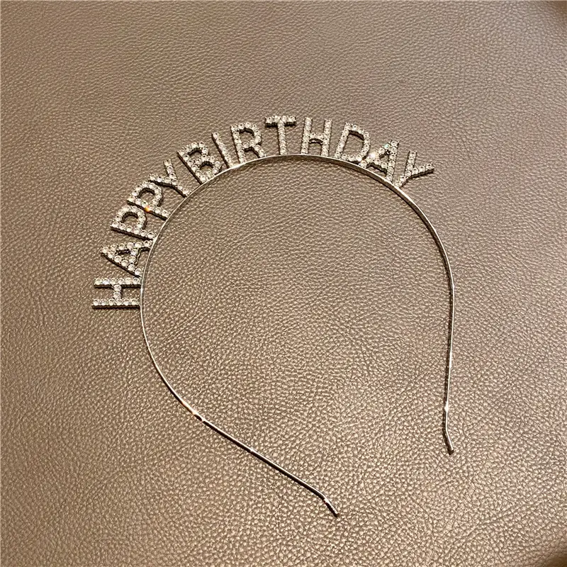 Happy Birthday Diamond Letter Headband for Girls - Image 3