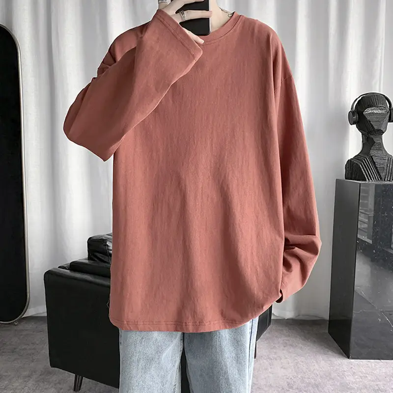 Men Blue Cotton Long Sleeve T-Shirt All Season - Image 8