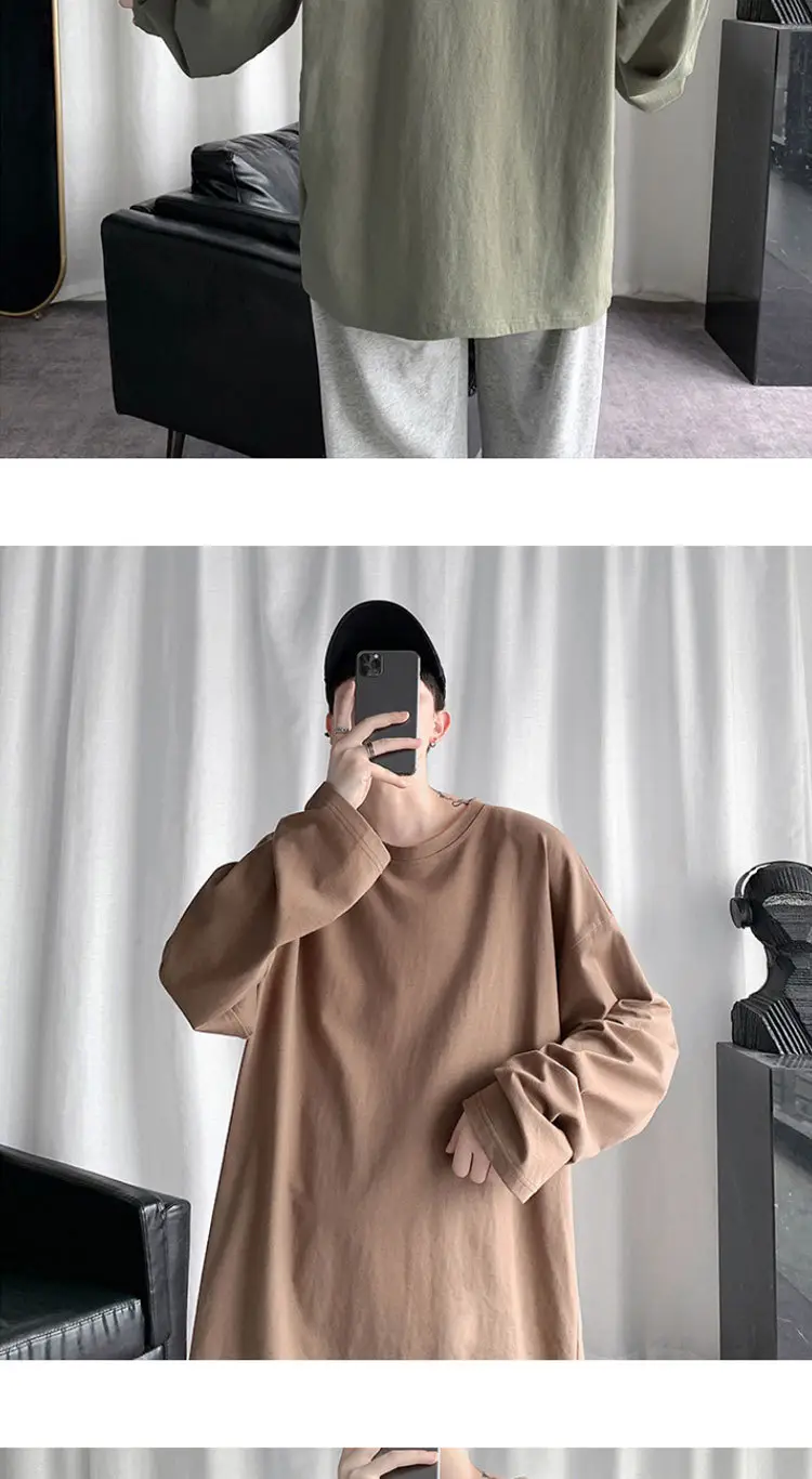 Men Blue Cotton Long Sleeve T-Shirt All Season — feature 17