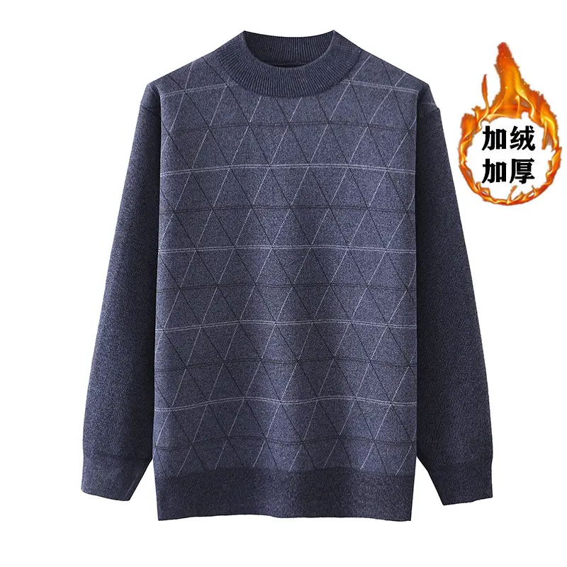 Men's Blue Velvet Padded Sweater Large - Image 2