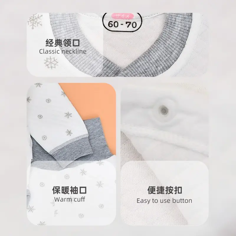Baby Monk Suit White Star Print Long Sleeve - Image 4