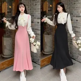 Light Grey Long Sleeve Waist Cover Dress for Women — feature 17