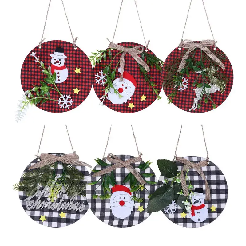 Wooden Crossbody Christmas Wreath with Santa Design - Image 11
