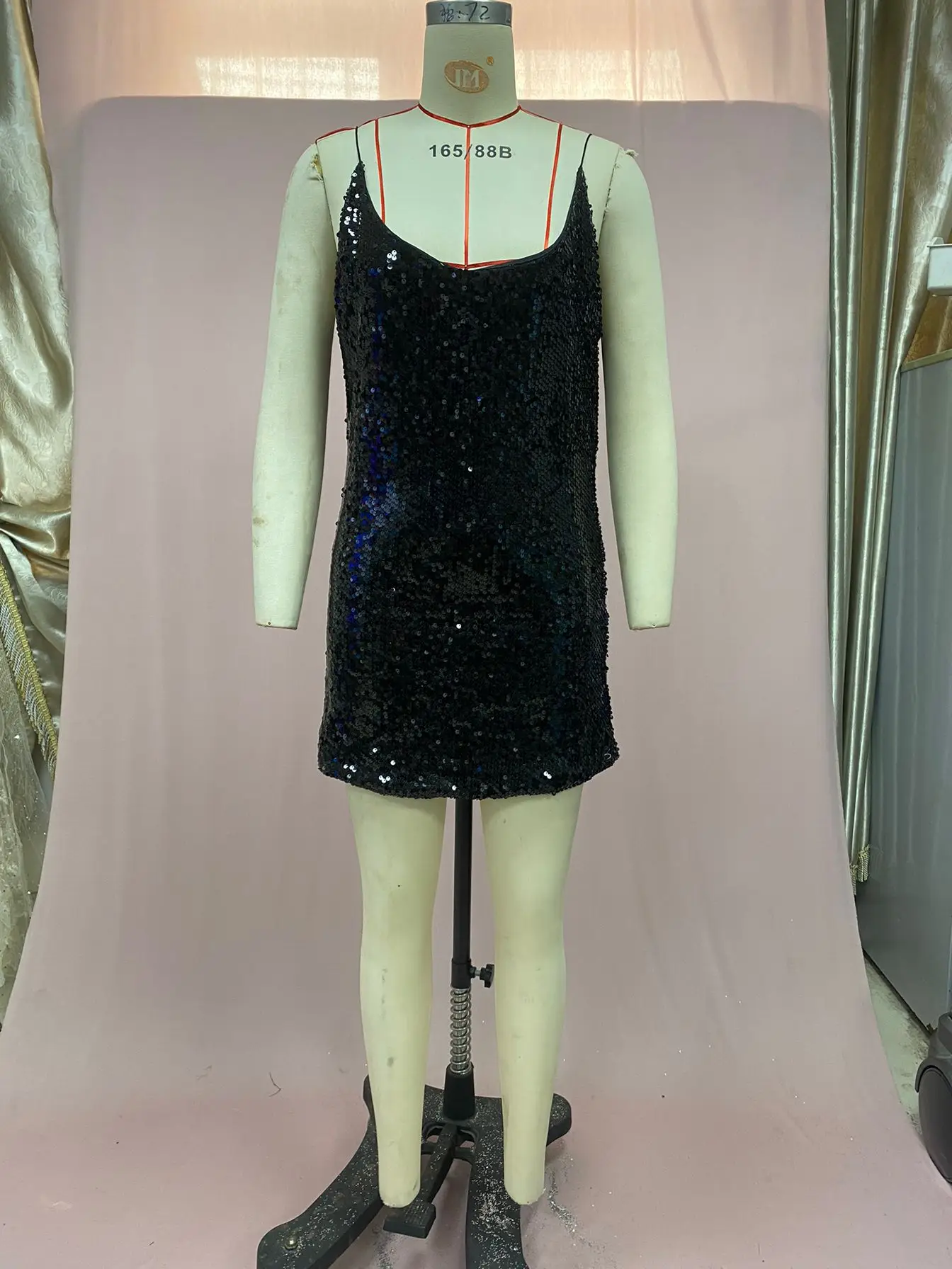Black Sequin Slim Fit Dress for Women — feature 22