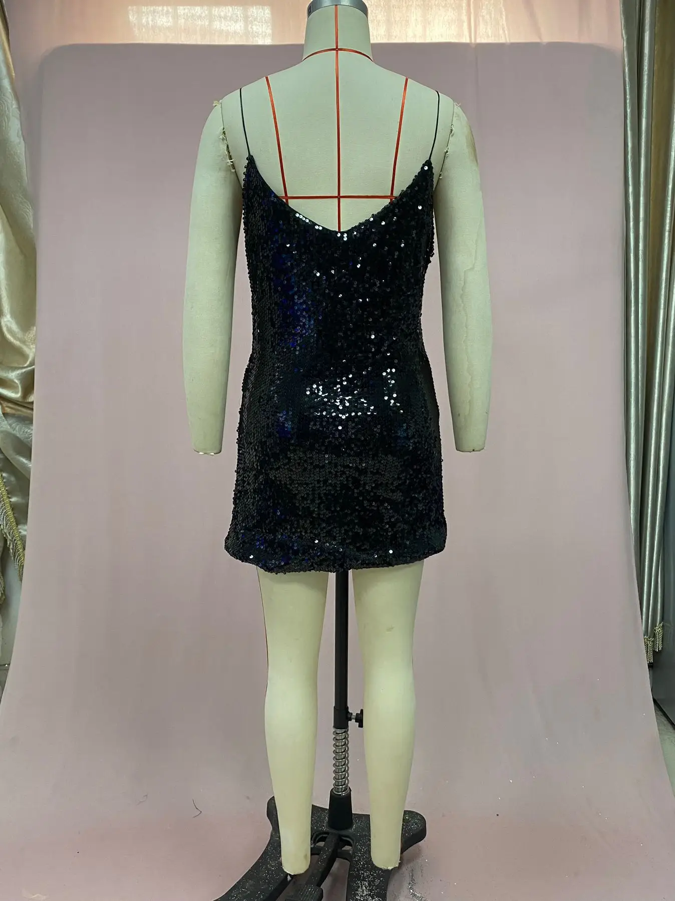 Black Sequin Slim Fit Dress for Women — feature 25