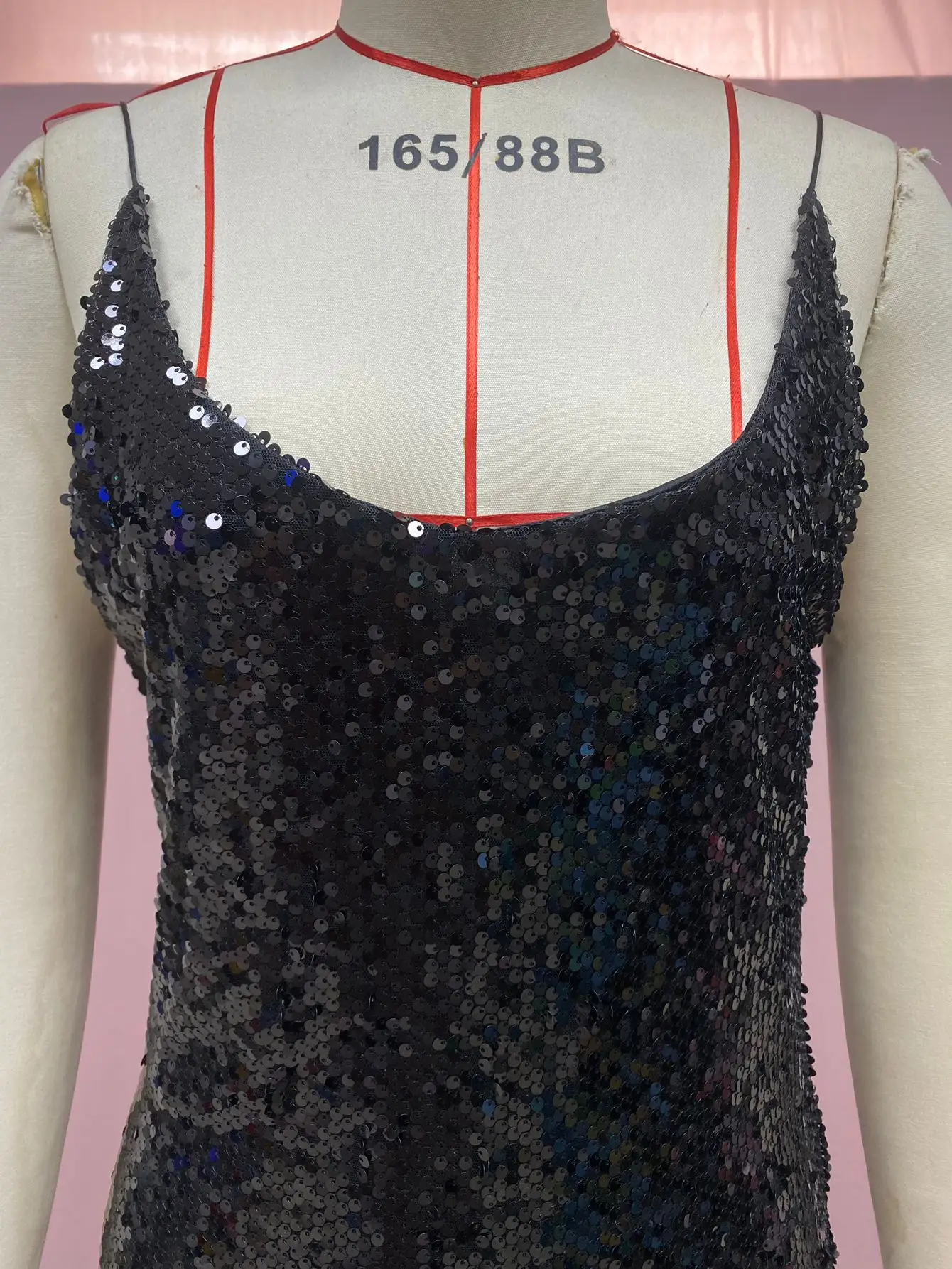Black Sequin Slim Fit Dress for Women — feature 26