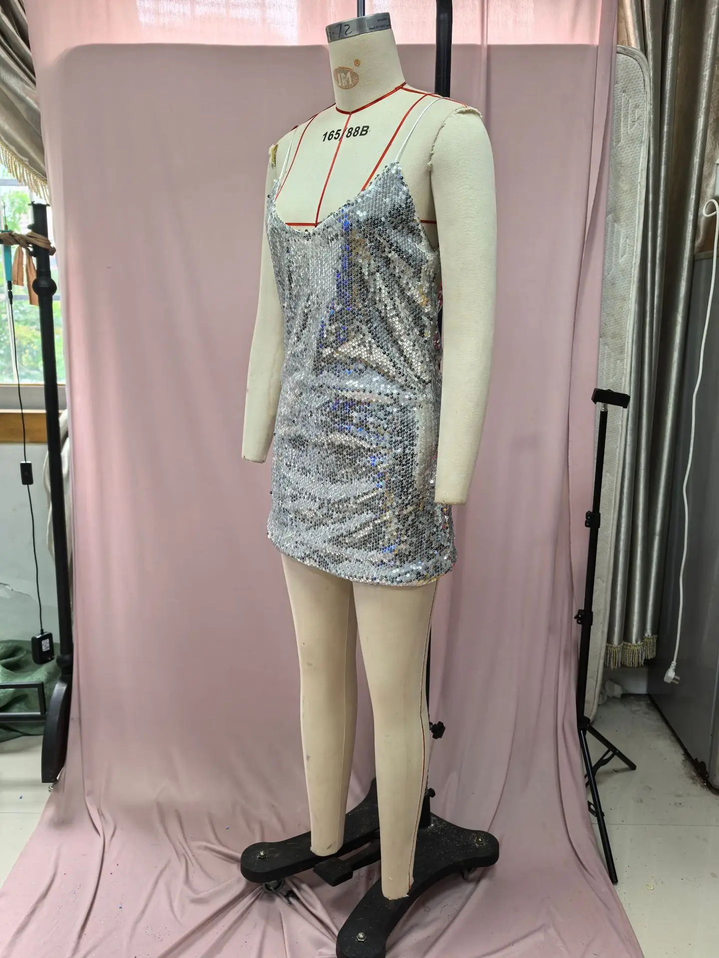Black Sequin Slim Fit Dress for Women — feature 29