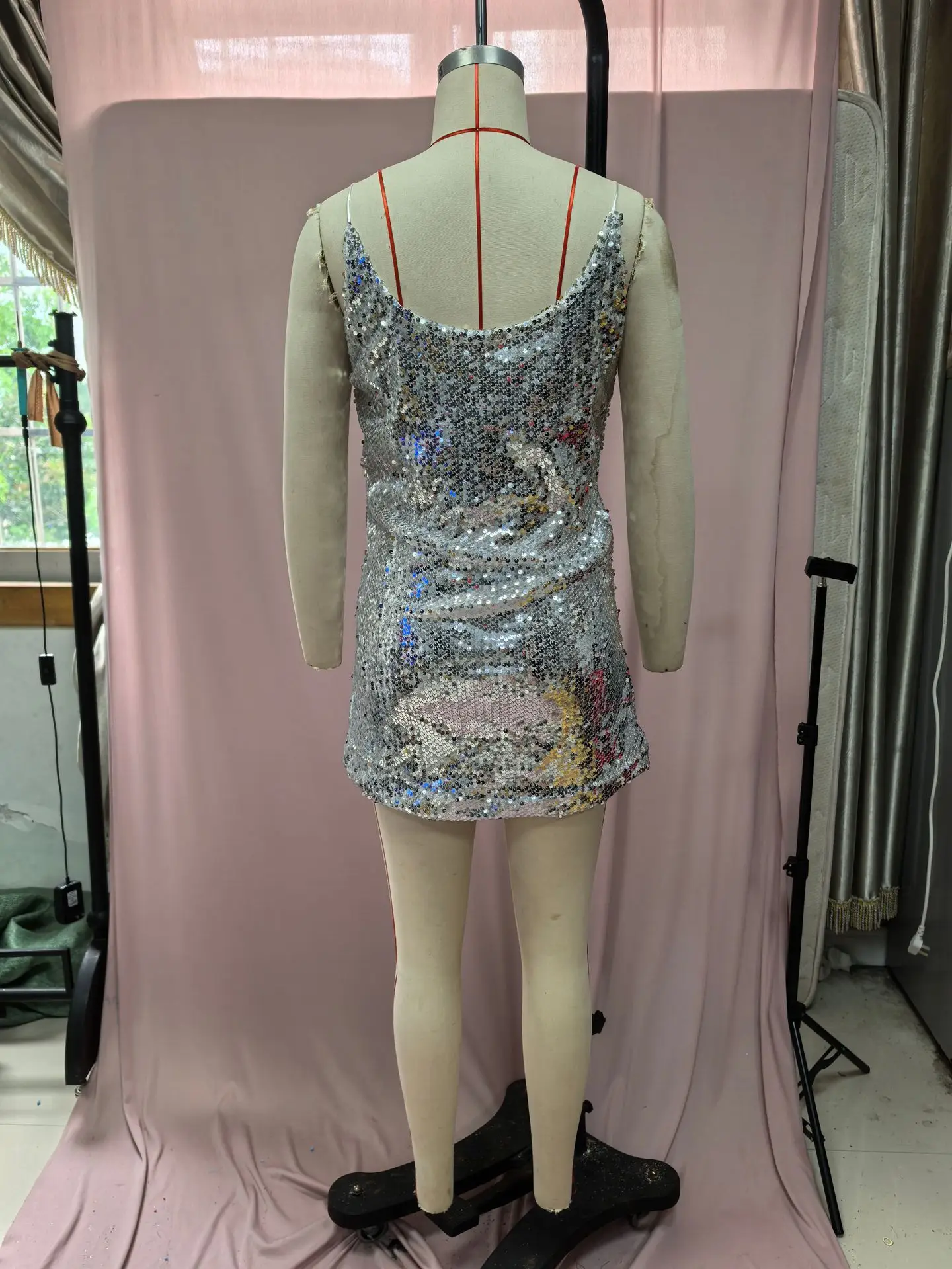 Black Sequin Slim Fit Dress for Women — feature 31