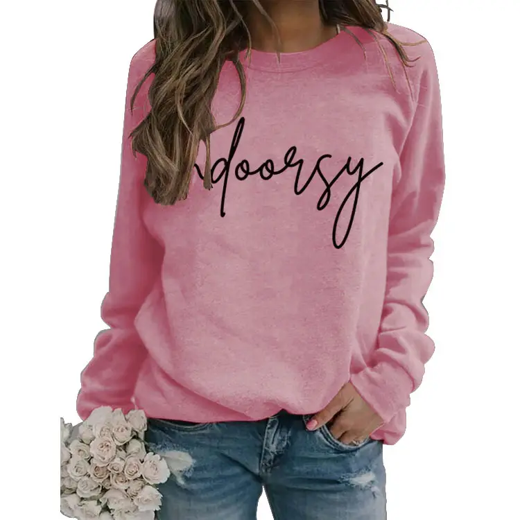 Indoarsy Printed Long Sleeve Sweatshirt for Women