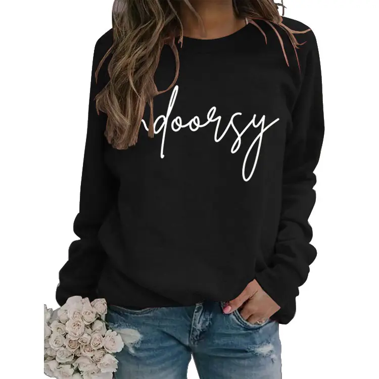 Indoarsy Printed Long Sleeve Sweatshirt for Women