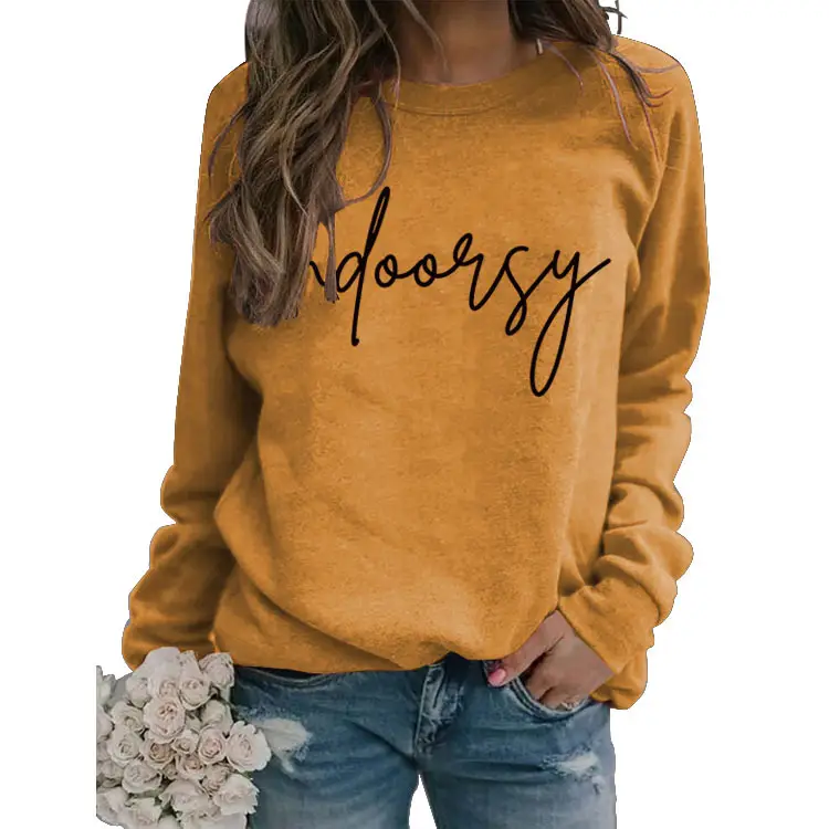 Indoarsy Printed Long Sleeve Sweatshirt for Women