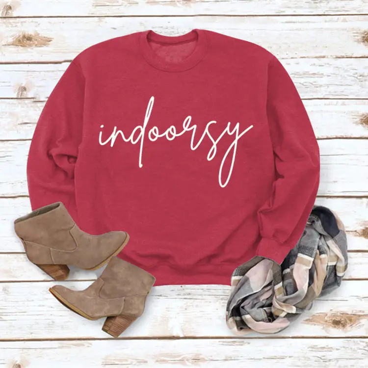 Indoarsy Printed Long Sleeve Sweatshirt for Women