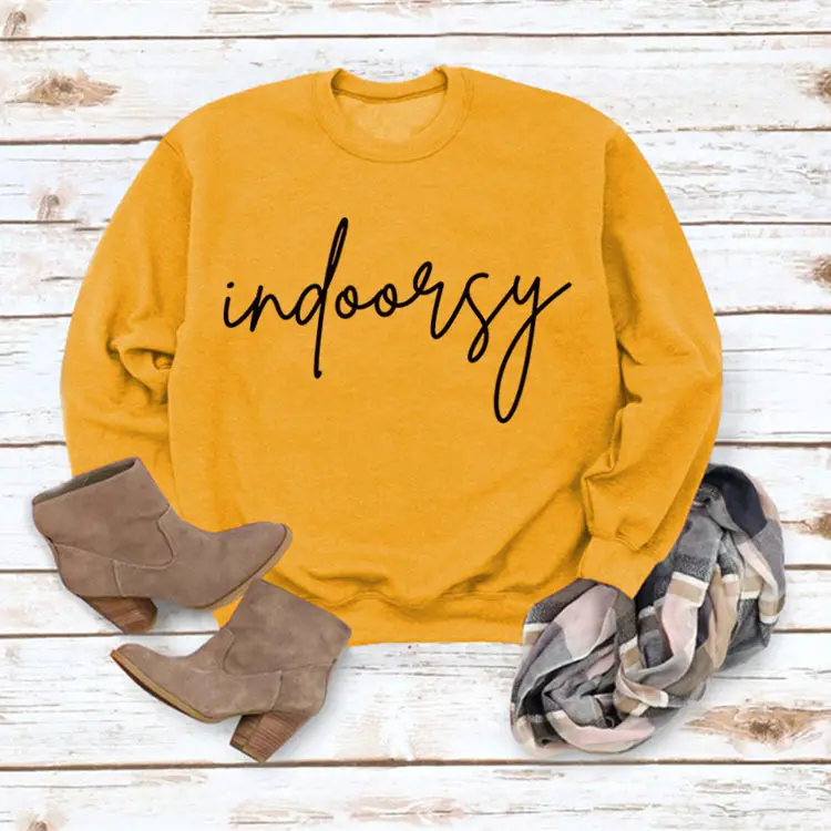 Indoarsy Printed Long Sleeve Sweatshirt for Women