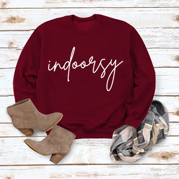 Indoarsy Printed Long Sleeve Sweatshirt for Women