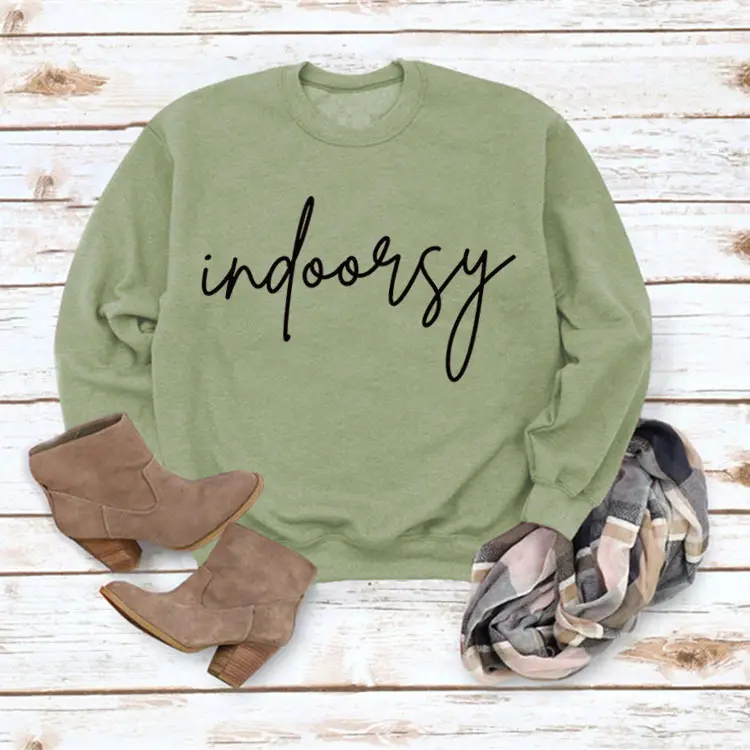 Indoarsy Printed Long Sleeve Sweatshirt for Women